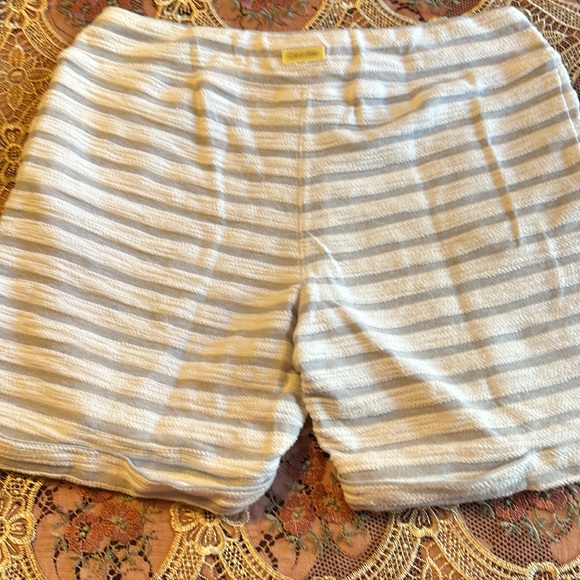 Calvin Klein Performance Quick Dry Shorts Terry Cloth Feel Gray White Striped Sm - Picture 2 of 8